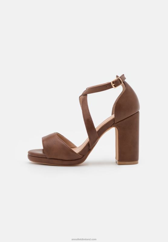 Z62T1253 Women Anna Field Sandals Cognac