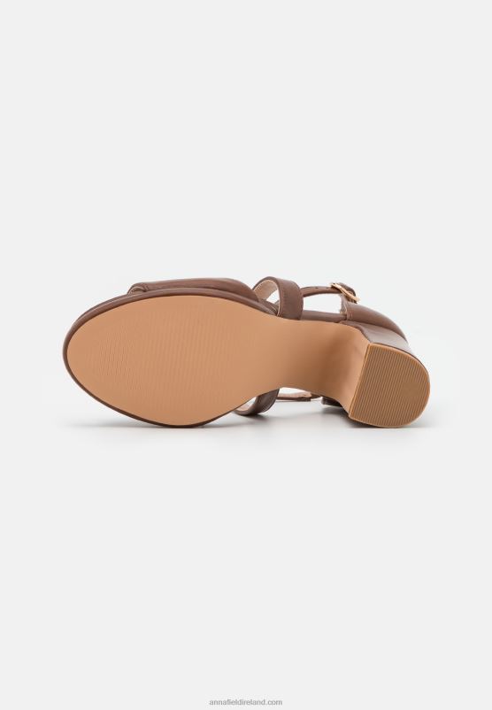 Z62T1253 Women Anna Field Sandals Cognac