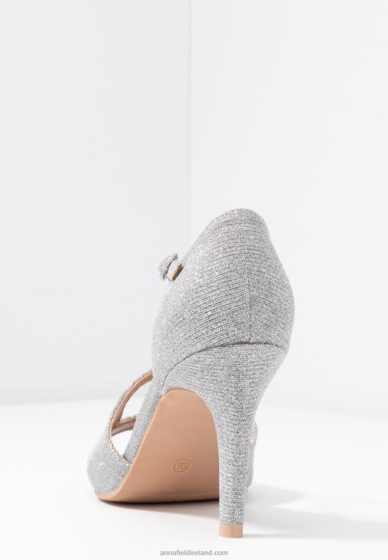 Z62T1255 Women Anna Field High Heeled Sandals Silver