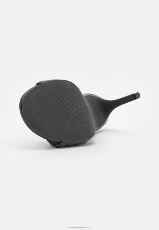 Z62T1265 Women Anna Field Leather High Heeled Sandals Black