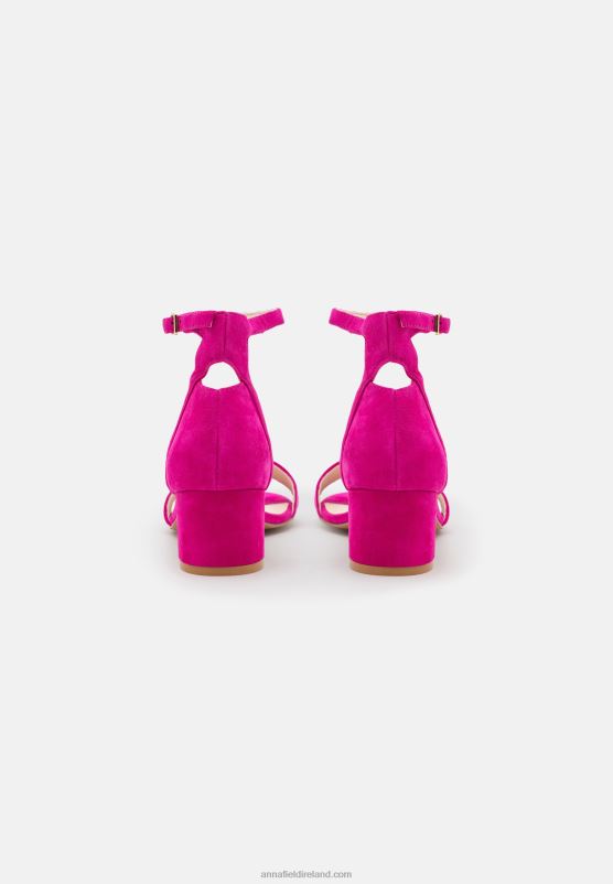 Z62T1283 Women Anna Field Leather Sandals Pink