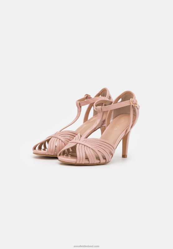 Z62T1285 Women Anna Field High Heeled Sandals Light Pink