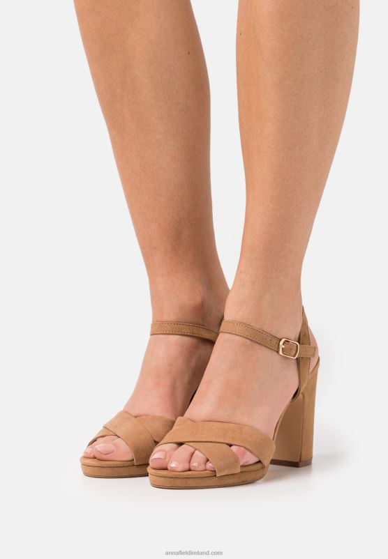 Z62T1286 Women Anna Field Sandals Cognac