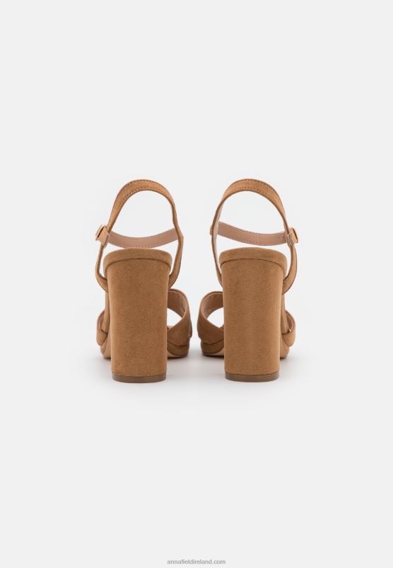Z62T1286 Women Anna Field Sandals Cognac