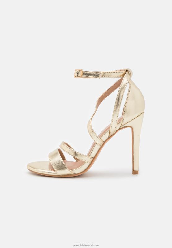 Z62T1289 Women Anna Field High Heeled Sandals Gold