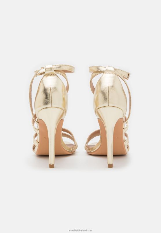 Z62T1289 Women Anna Field High Heeled Sandals Gold