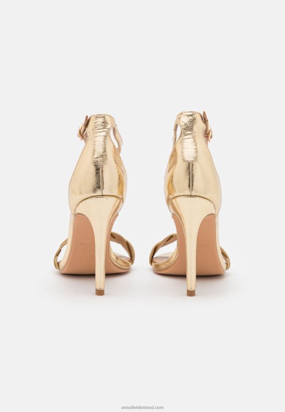 Z62T1291 Women Anna Field High Heeled Sandals Gold