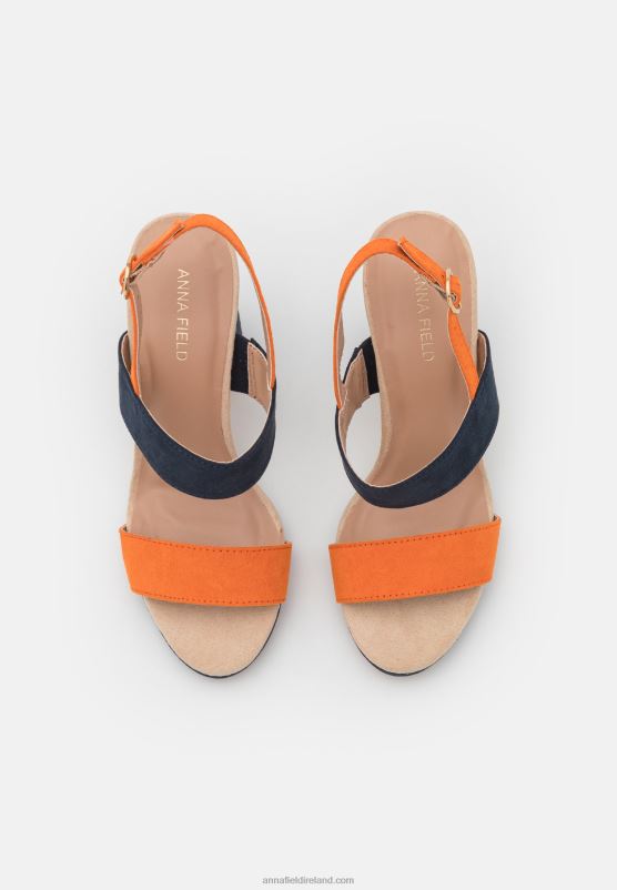 Z62T1296 Women Anna Field High Heeled Sandals Dark Blue