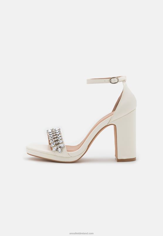 Z62T1341 Women Anna Field High Heeled Sandals White