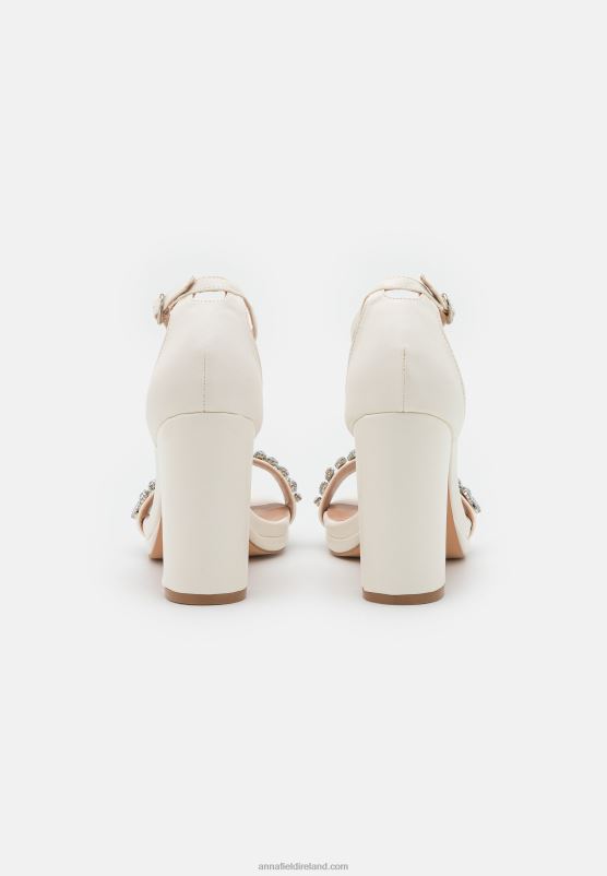 Z62T1341 Women Anna Field High Heeled Sandals White