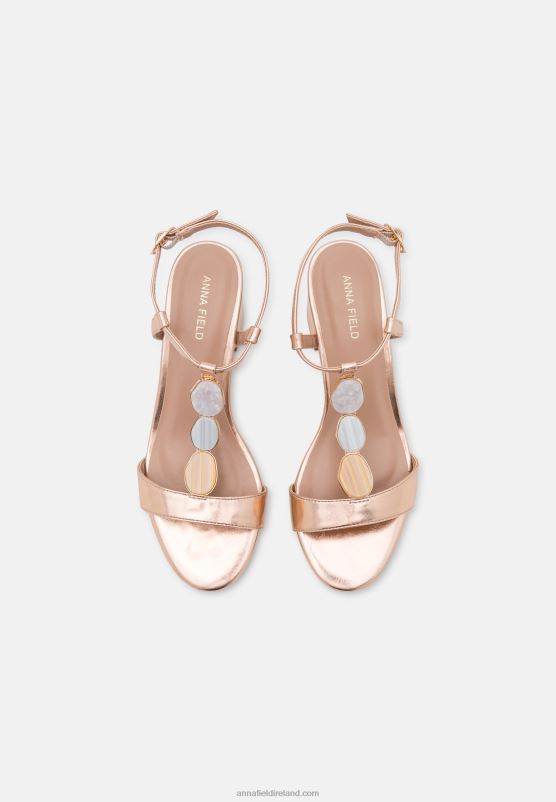 Z62T1345 Women Anna Field Sandals Rose Gold-Coloured