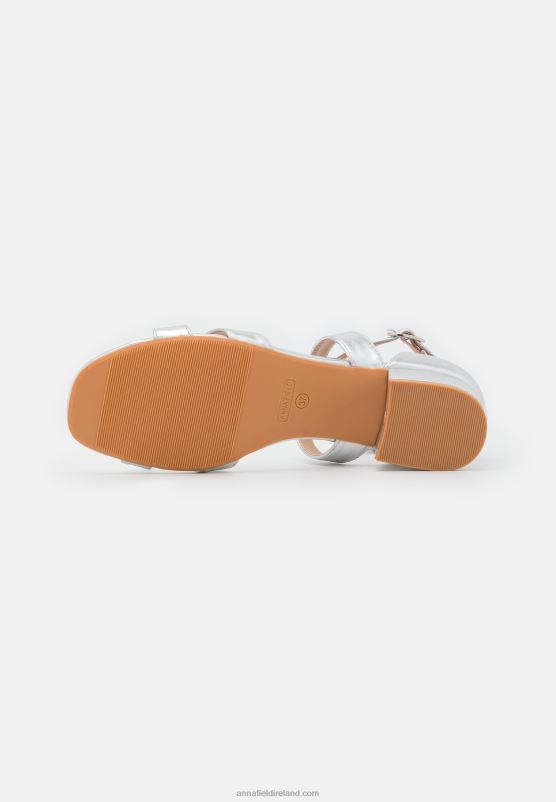 Z62T1356 Women Anna Field Comfort Sandals Silver