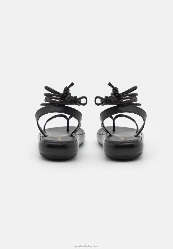 Z62T1386 Women Anna Field Leather Sandals Black