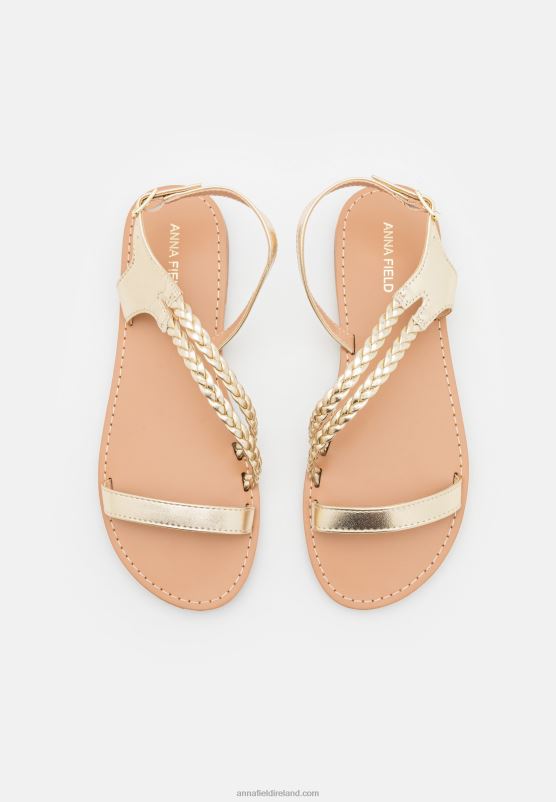 Z62T1391 Women Anna Field Sandals Gold