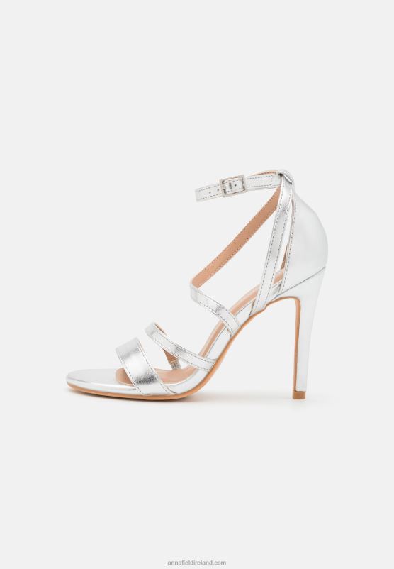Z62T1402 Women Anna Field High Heeled Sandals Silver