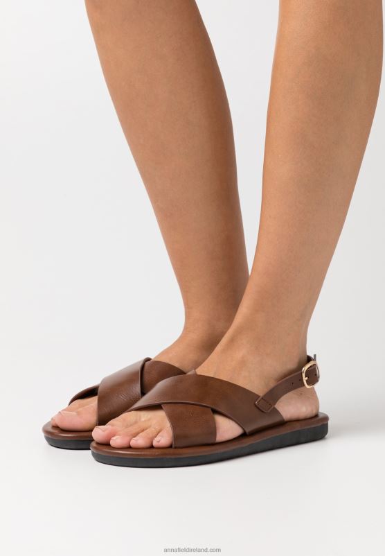 Z62T1403 Women Anna Field Sandals Cognac