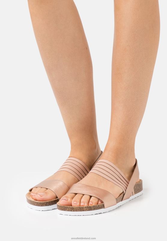 Z62T1411 Women Anna Field Sandals Rose Gold