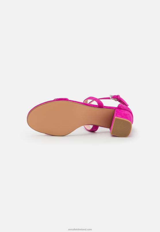 Z62T1416 Women Anna Field Leather Sandals Pink