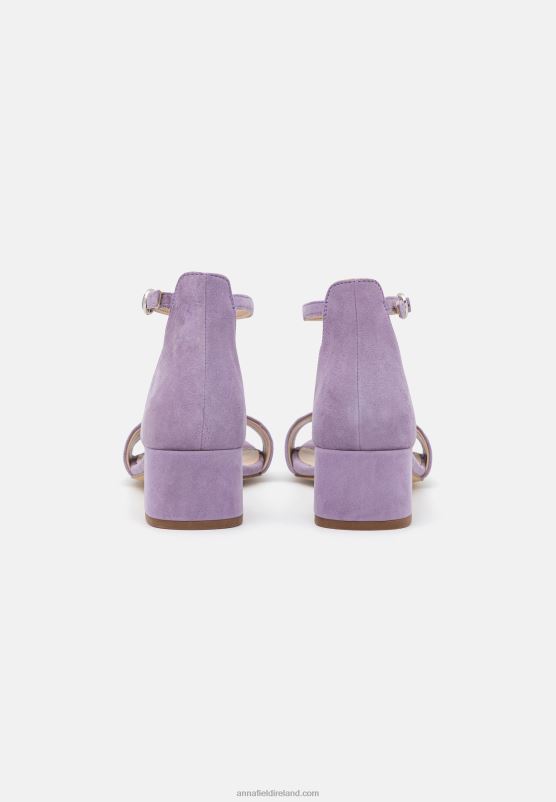 Z62T1421 Women Anna Field Leather Sandals Lilac
