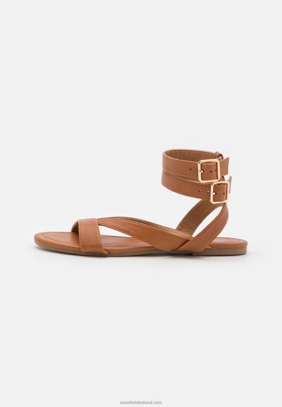 Z62T1422 Women Anna Field Sandals Cognac