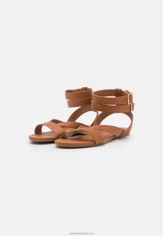 Z62T1422 Women Anna Field Sandals Cognac