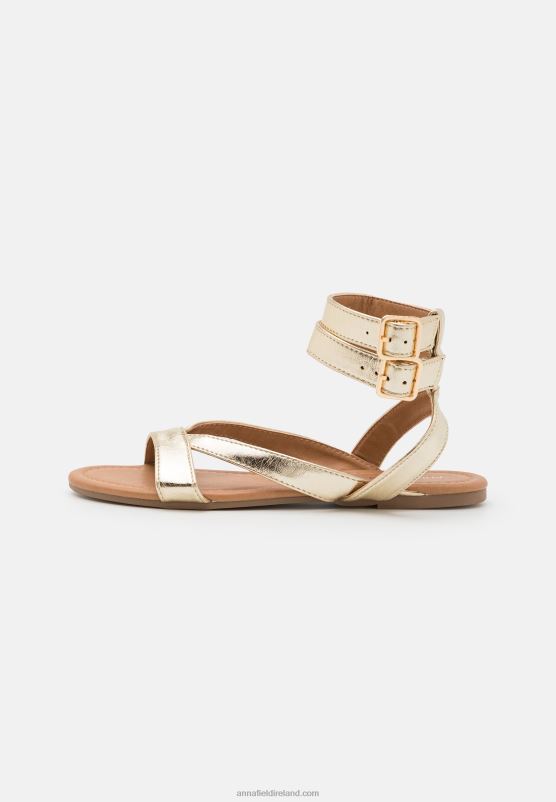 Z62T1424 Women Anna Field Sandals Gold