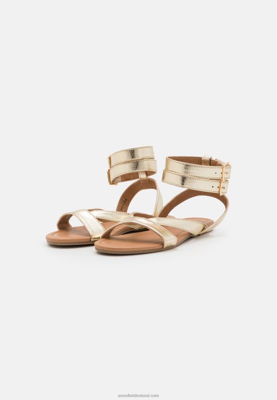 Z62T1424 Women Anna Field Sandals Gold