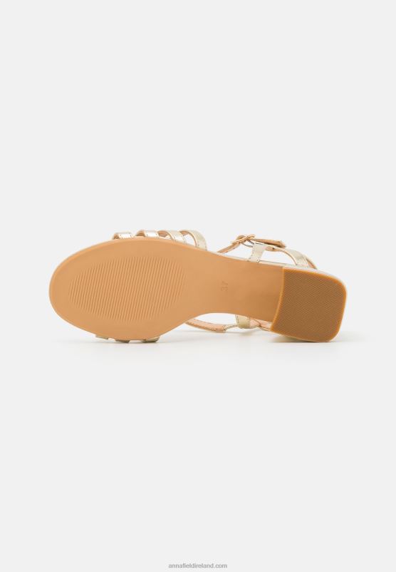 Z62T1435 Women Anna Field Sandals Gold
