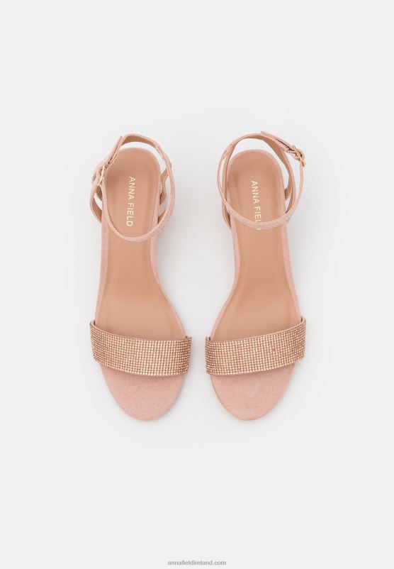 Z62T1445 Women Anna Field Sandals Light Pink