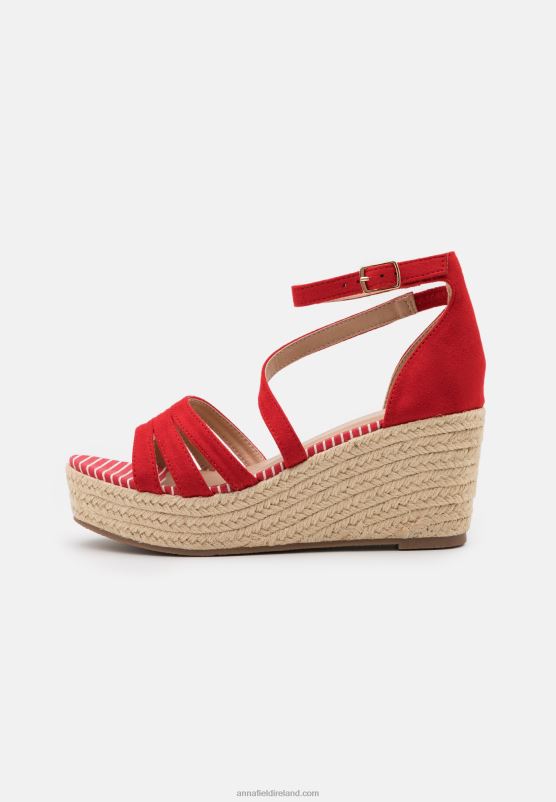 Z62T1452 Women Anna Field Platform Sandals Red