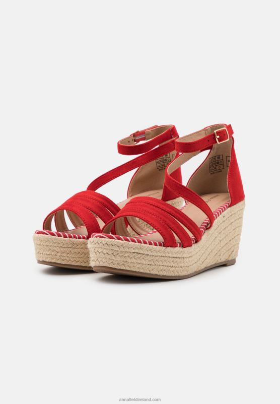 Z62T1452 Women Anna Field Platform Sandals Red
