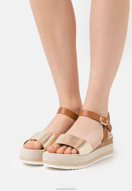 Z62T1456 Women Anna Field Comfort Espadrilles Gold