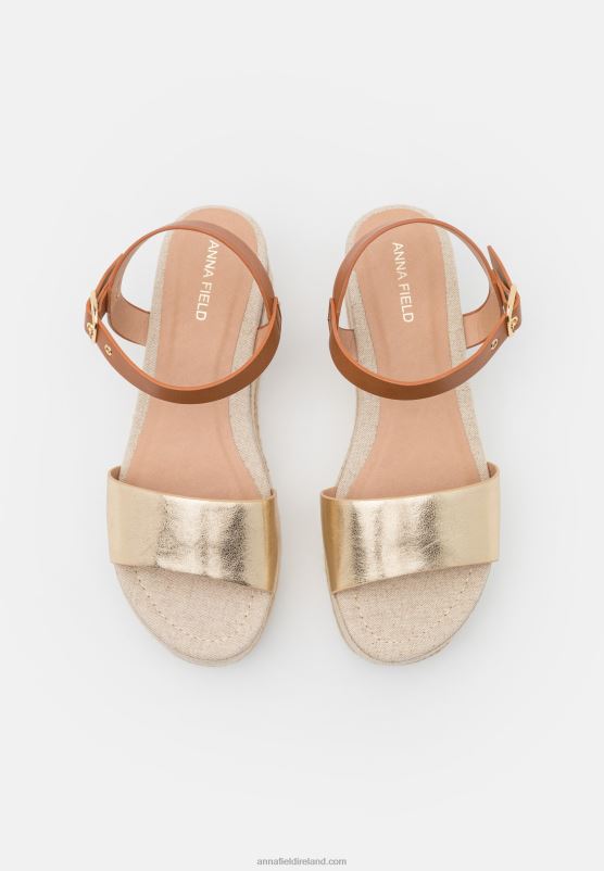 Z62T1456 Women Anna Field Comfort Espadrilles Gold
