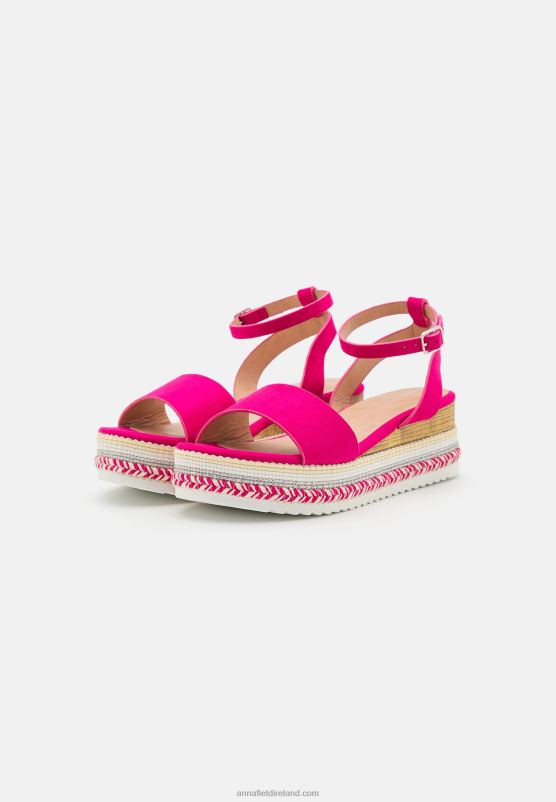 Z62T1457 Women Anna Field Platform Sandals Pink
