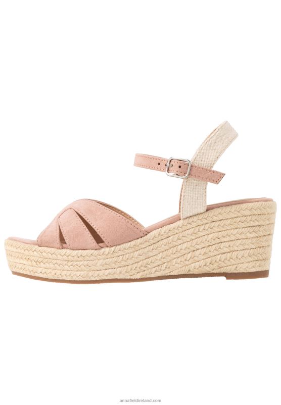 Z62T1463 Women Anna Field Platform Sandals Light Pink