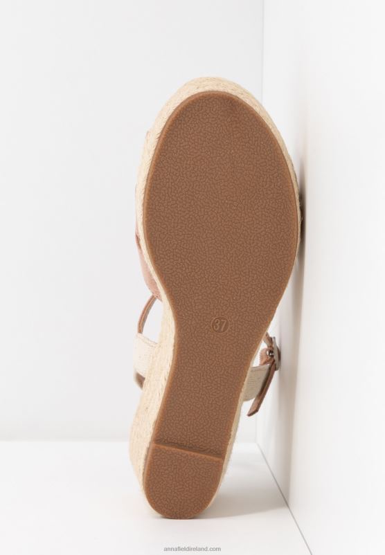 Z62T1463 Women Anna Field Platform Sandals Light Pink