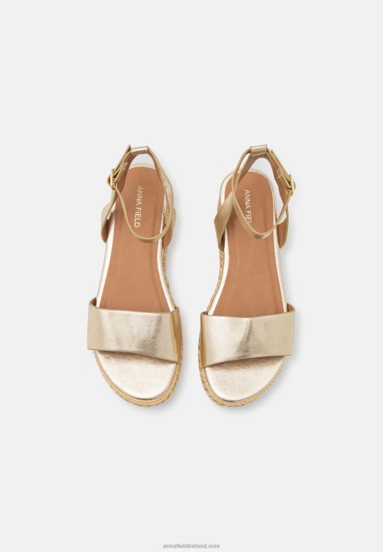 Z62T1464 Women Anna Field Platform Sandals Gold