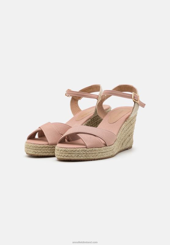 Z62T1465 Women Anna Field Platform Sandals Light Pink