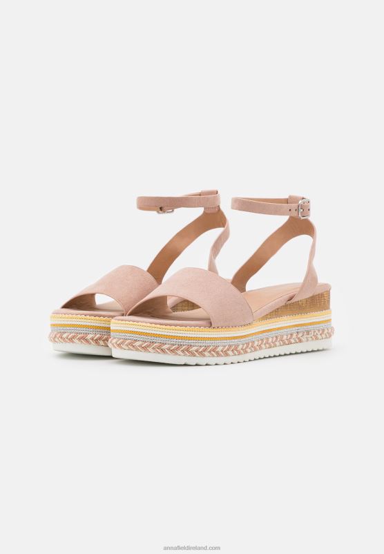 Z62T1477 Women Anna Field Platform Sandals Light Pink