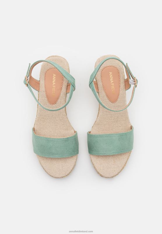 Z62T1487 Women Anna Field Wedge Sandals Mint