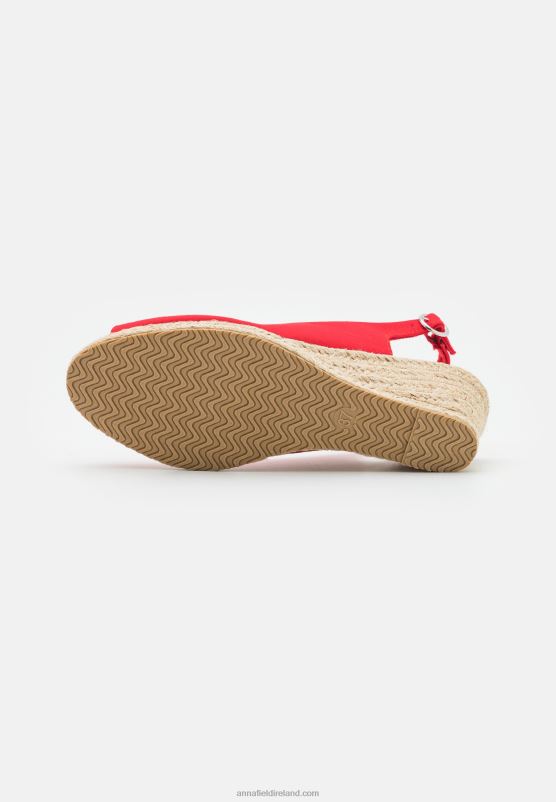 Z62T1490 Women Anna Field Wedge Sandals Red