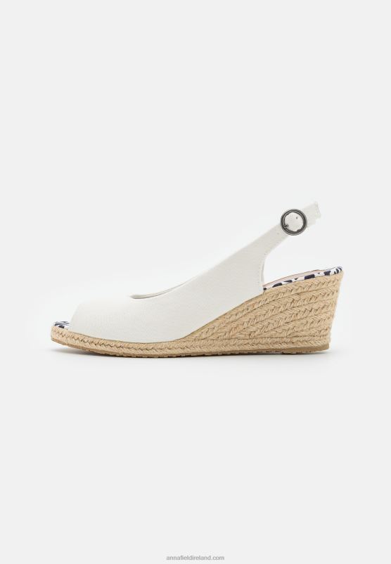 Z62T1492 Women Anna Field Wedge Sandals White