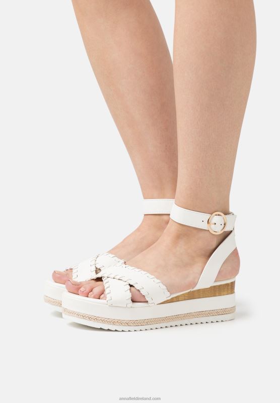Z62T1493 Women Anna Field Platform Sandals White