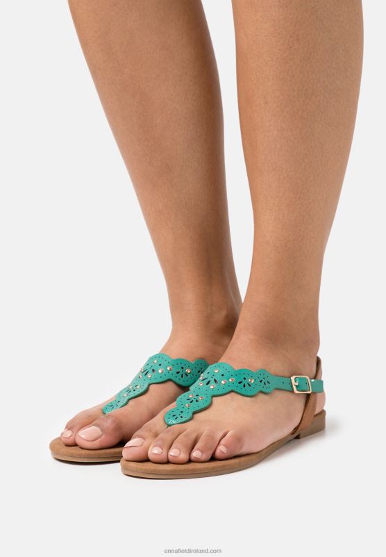 Z62T1502 Women Anna Field T-Bar Sandals Turquoise