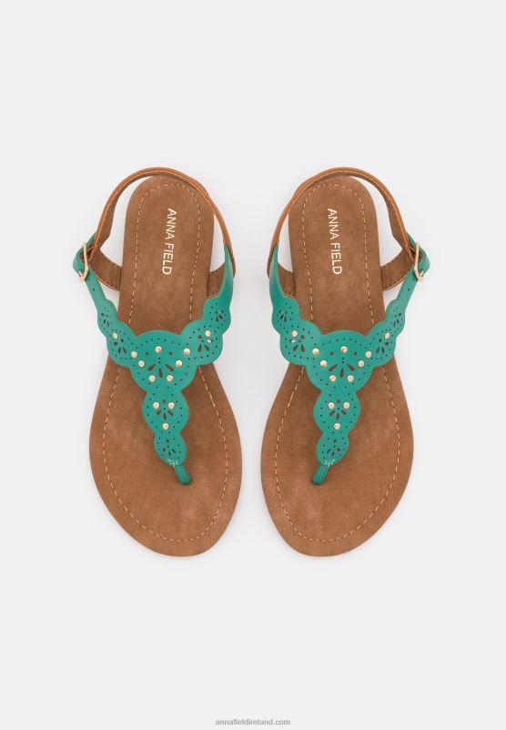 Z62T1502 Women Anna Field T-Bar Sandals Turquoise