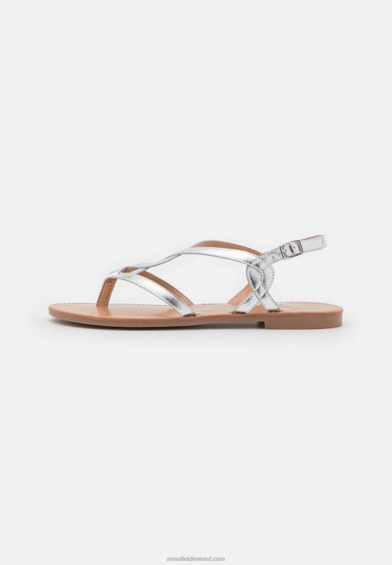 Z62T1507 Women Anna Field T-Bar Sandals Silver