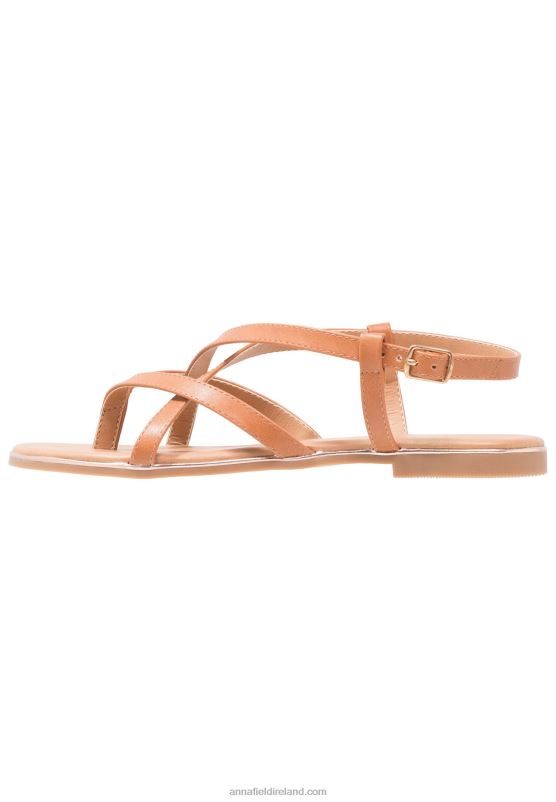 Z62T1508 Women Anna Field T-Bar Sandals Cognac