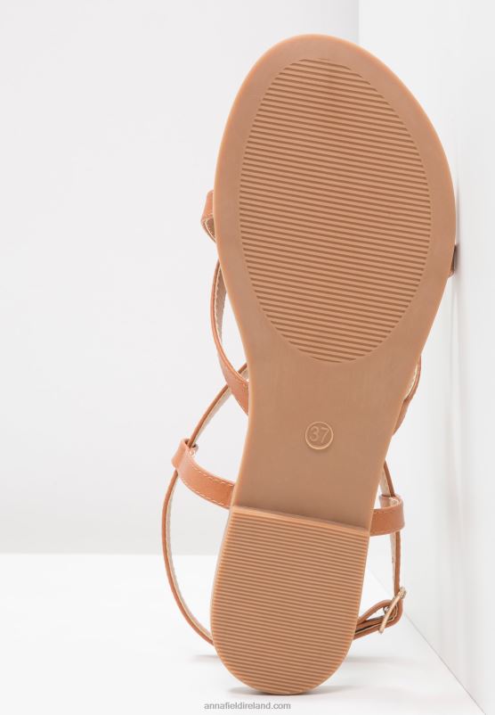 Z62T1508 Women Anna Field T-Bar Sandals Cognac