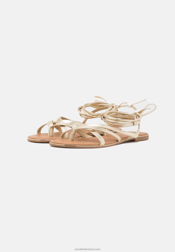 Z62T1509 Women Anna Field T-Bar Sandals Gold