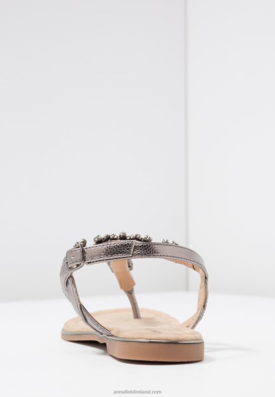 Z62T1515 Women Anna Field T-Bar Sandals Gunmetall